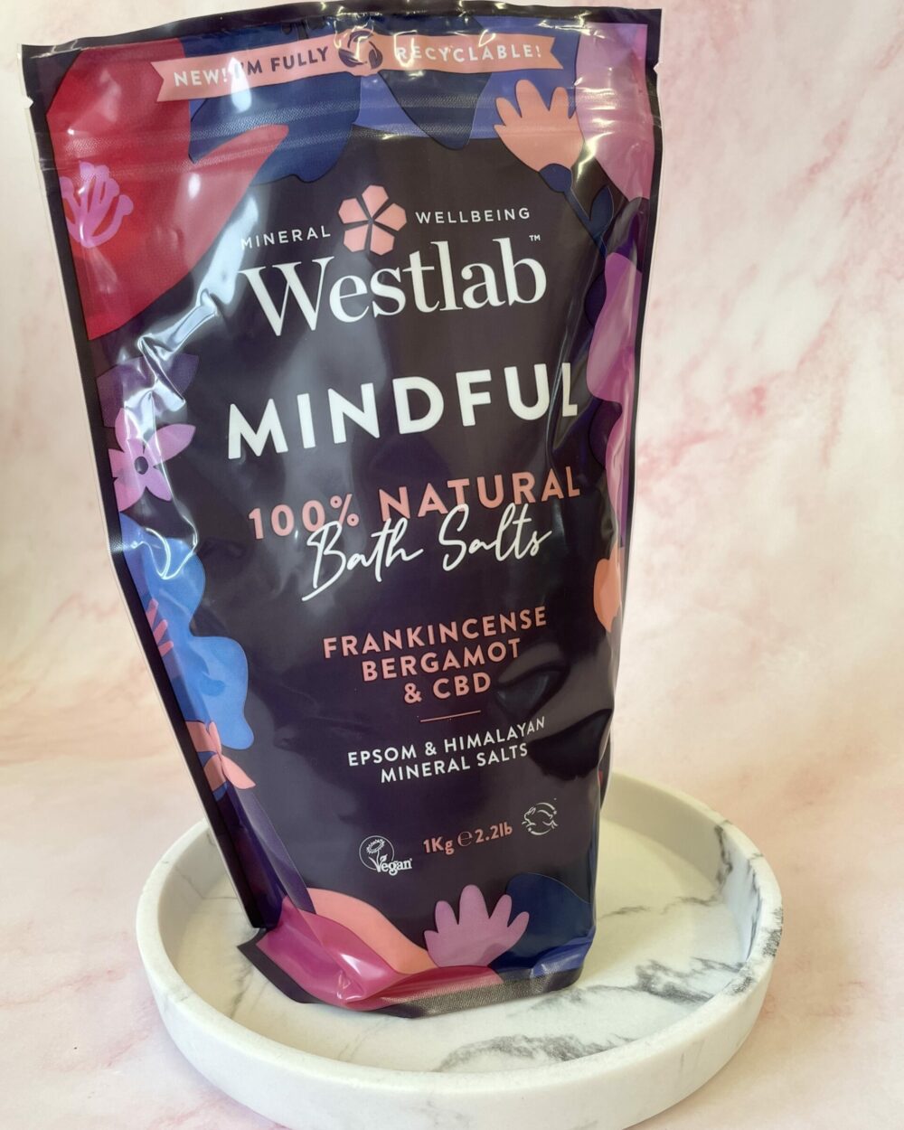Strawberry Week | Period Self Care Subscription | Westlab Mindful Epsom Bath Salts with CBD Oil 1kg